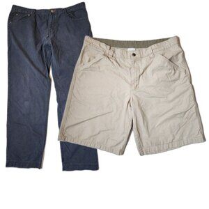 Columbia Men’s Size 40, 2-Piece Bundle Navy Pants + Khaki Shorts